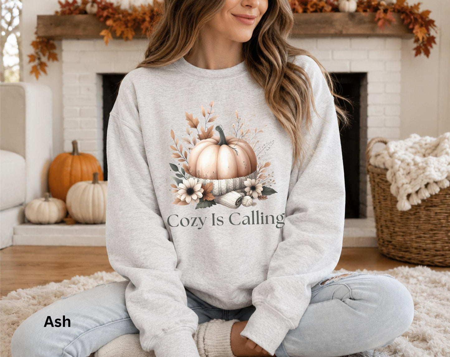 Fall Pumpkin Crewneck, Cozy Is Calling Sweatshirt, Cozy Autumn Sweatshirt, Pumpkin Patch Sweatshirt, Cute Fall Graphic Crew, Gift for Her