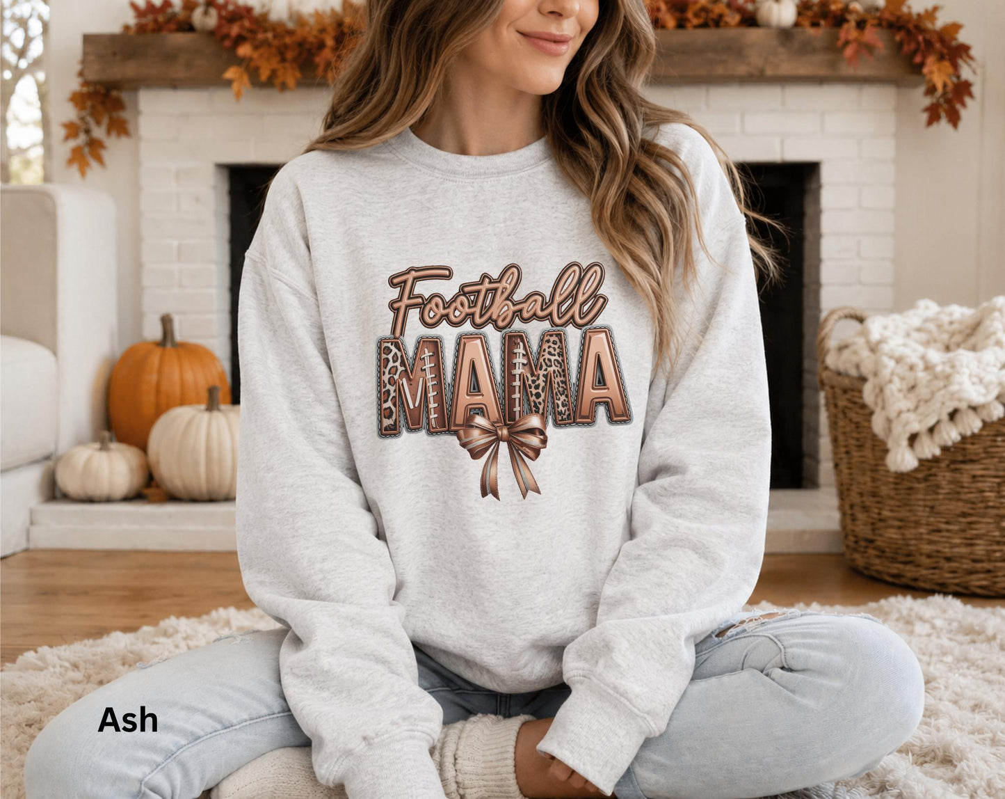 Football Mama Sweatshirt, Football Mom Crewneck, Leopard Football Sweatshirt, Game Day Crewneck, Sports Mom Sweatshirt, Football Season Gift