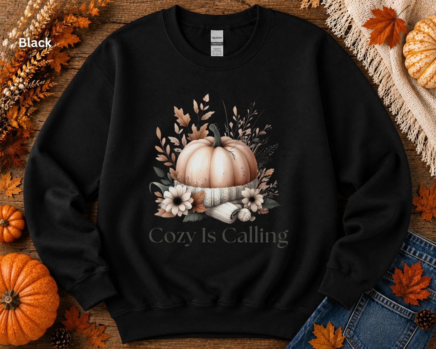 Fall Pumpkin Crewneck, Cozy Is Calling Sweatshirt, Cozy Autumn Sweatshirt, Pumpkin Patch Sweatshirt, Cute Fall Graphic Crew, Gift for Her