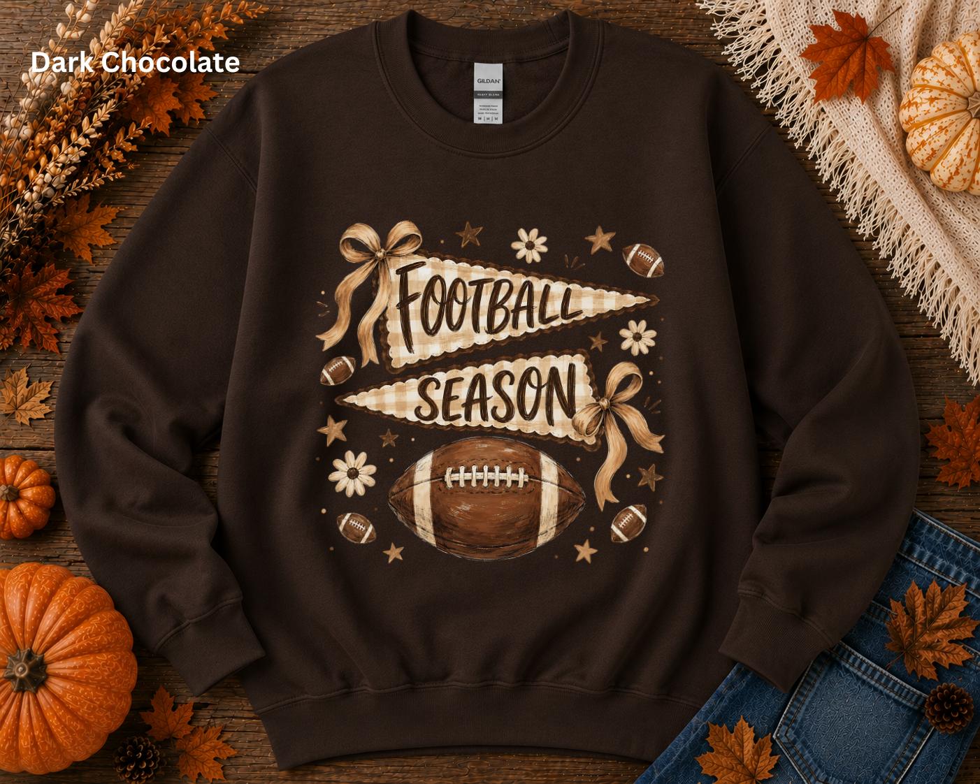 Football Season Sweatshirt, Vintage Football Crewneck, Fall Football Sweatshirt, Game Day Crewneck, Team Flag Sweatshirt, Football Mom