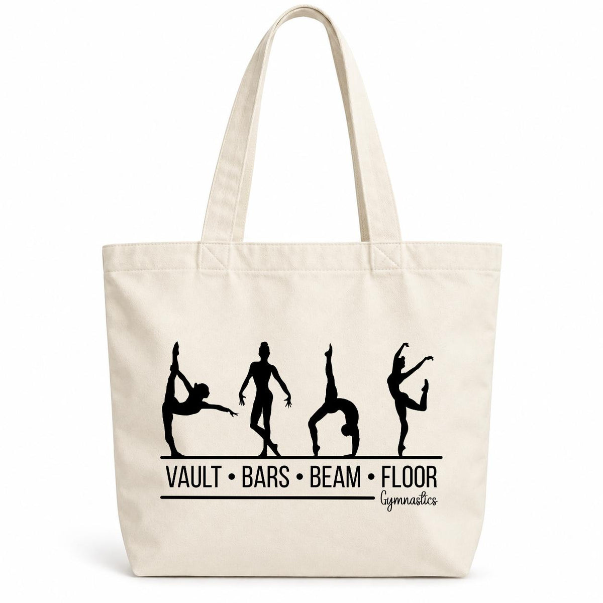 Personalized Gymnastics Tote Bag, Gymnast Gift for Girls, Gymnastics Bag, Vault Bars Beam Floor, Gymnast Gift