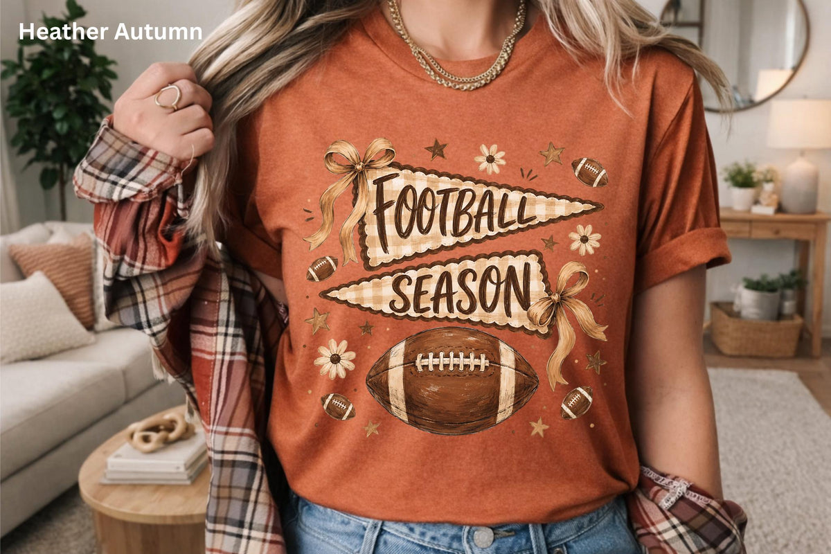 Football Season Shirt, Vintage Football Tee, Fall Football Shirt, Game Day T-Shirt, Team Tailgate Shirt for Women, Football Mom Fall Tee