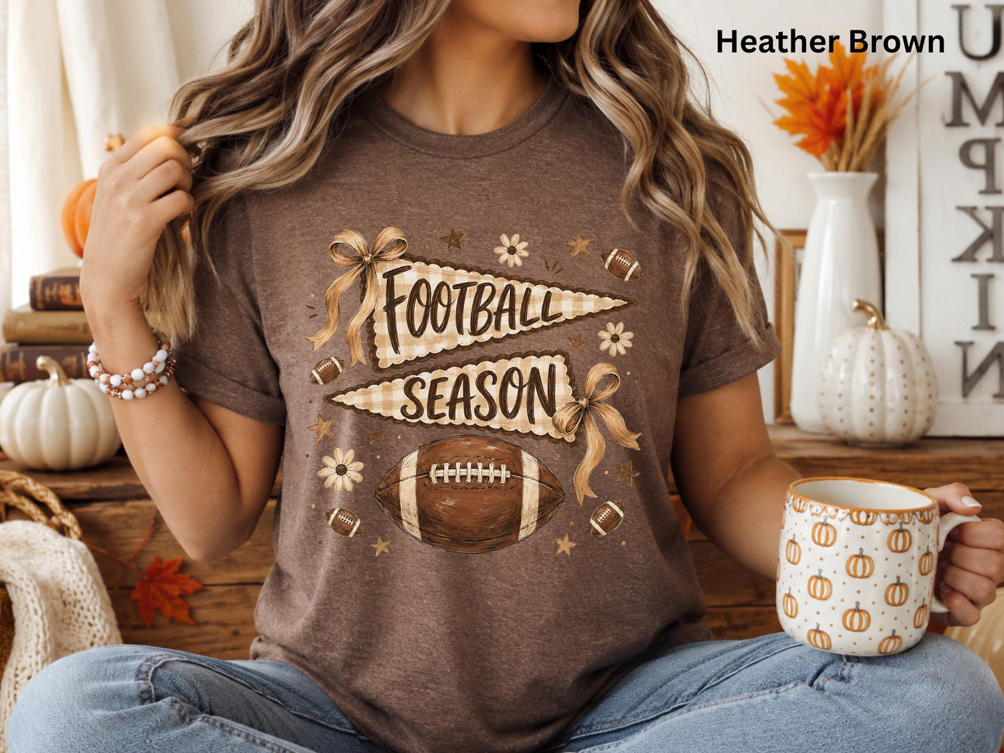 Football Season Shirt, Vintage Football Tee, Fall Football Shirt, Game Day T-Shirt, Team Tailgate Shirt for Women, Football Mom Fall Tee