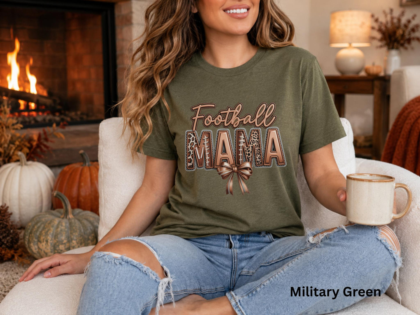 Football Mama Shirt, Football Mom Tee, Leopard Football Shirt, Game Day Mom Shirt, Football Season Tee, Sports Mom Gift, Gift for Her