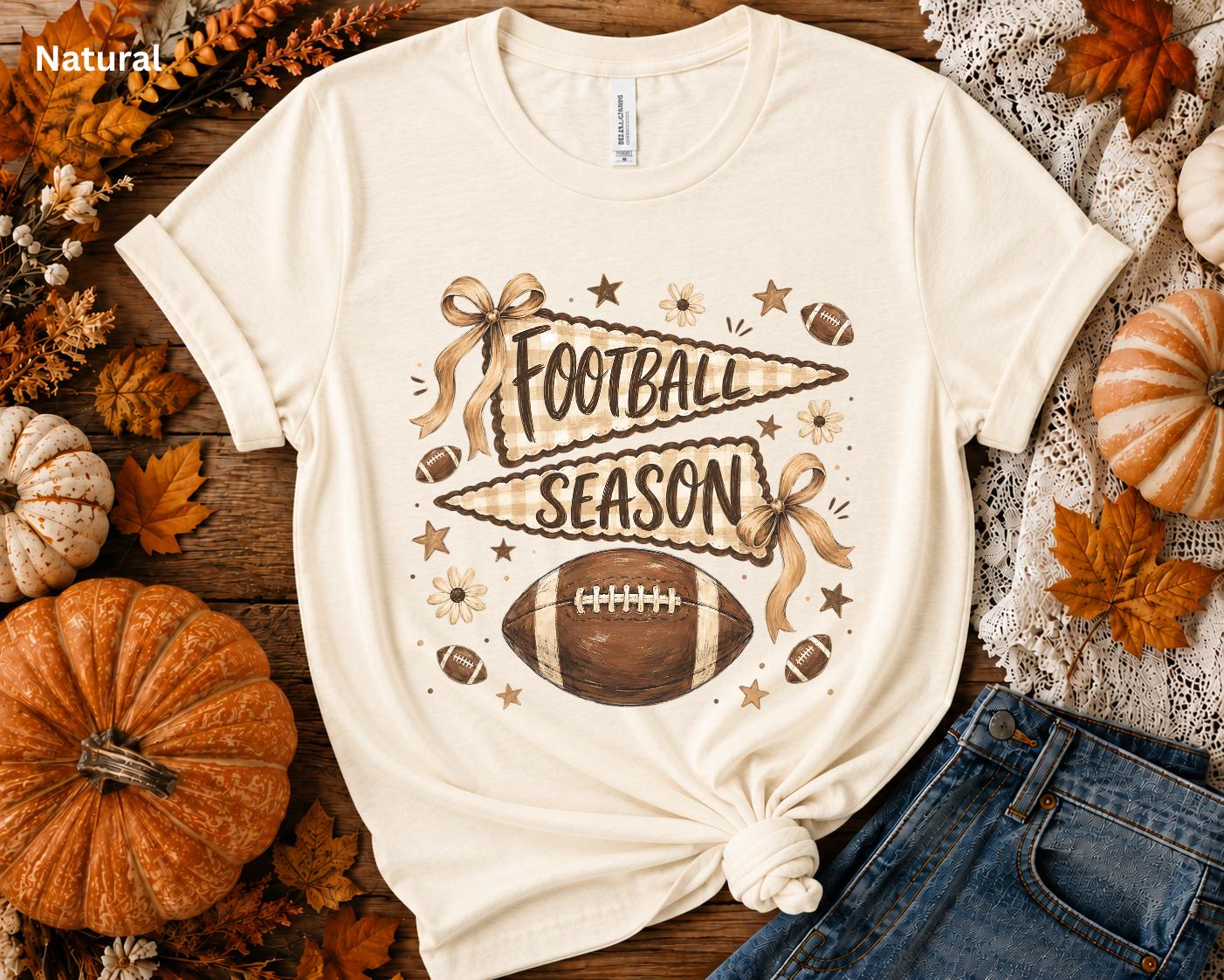 Football Season Shirt, Vintage Football Tee, Fall Football Shirt, Game Day T-Shirt, Team Tailgate Shirt for Women, Football Mom Fall Tee
