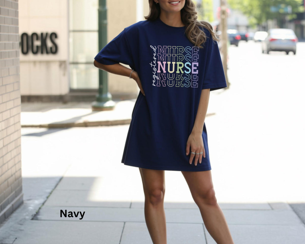 Colorful Registered Nurse Tee
