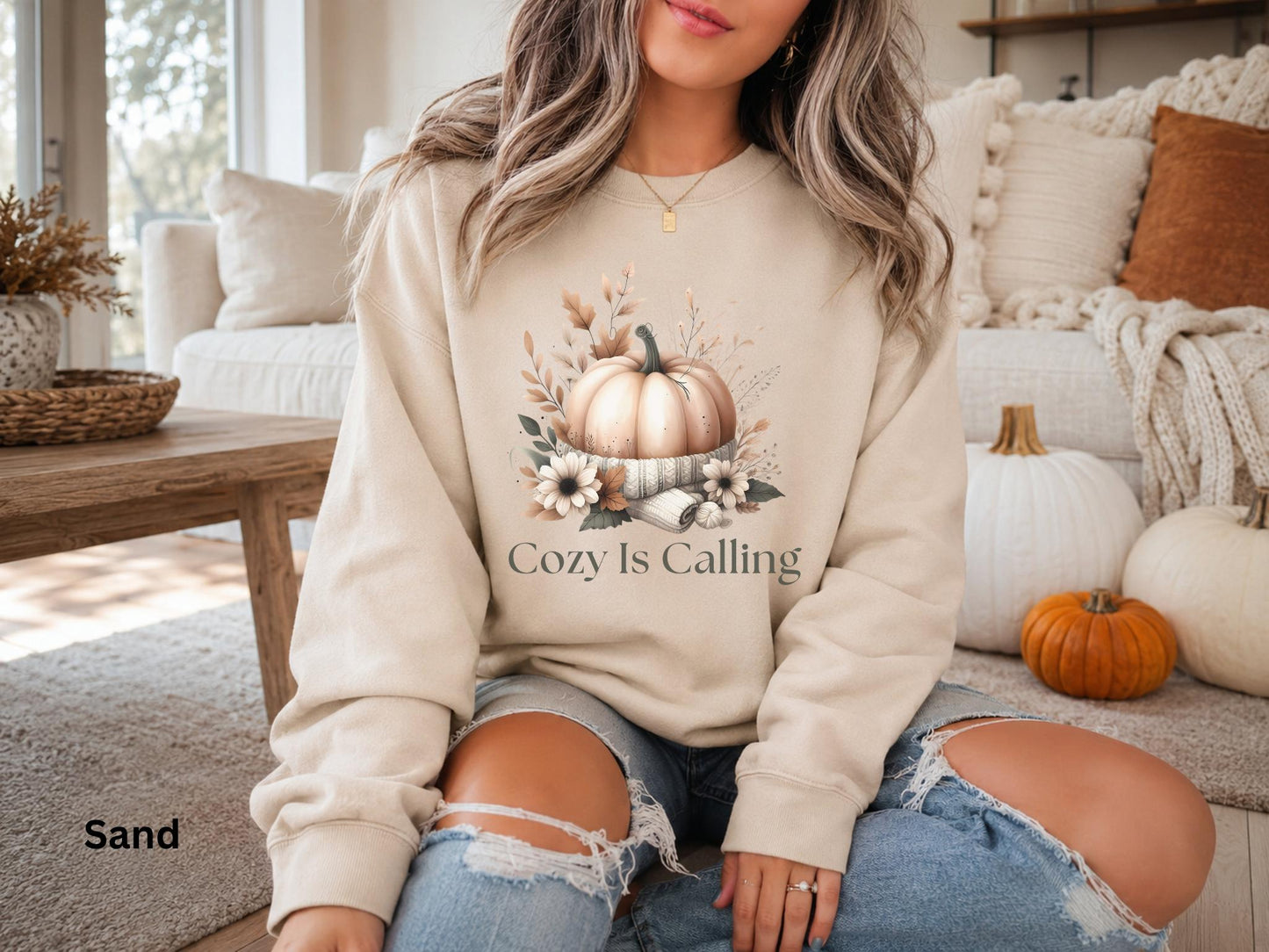Fall Pumpkin Crewneck, Cozy Is Calling Sweatshirt, Cozy Autumn Sweatshirt, Pumpkin Patch Sweatshirt, Cute Fall Graphic Crew, Gift for Her