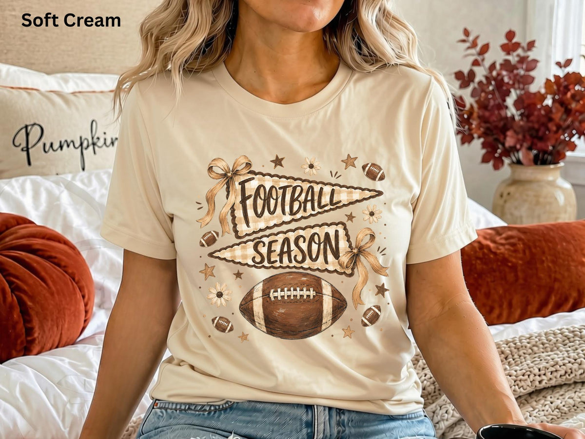 Football Season Shirt, Vintage Football Tee, Fall Football Shirt, Game Day T-Shirt, Team Tailgate Shirt for Women, Football Mom Fall Tee