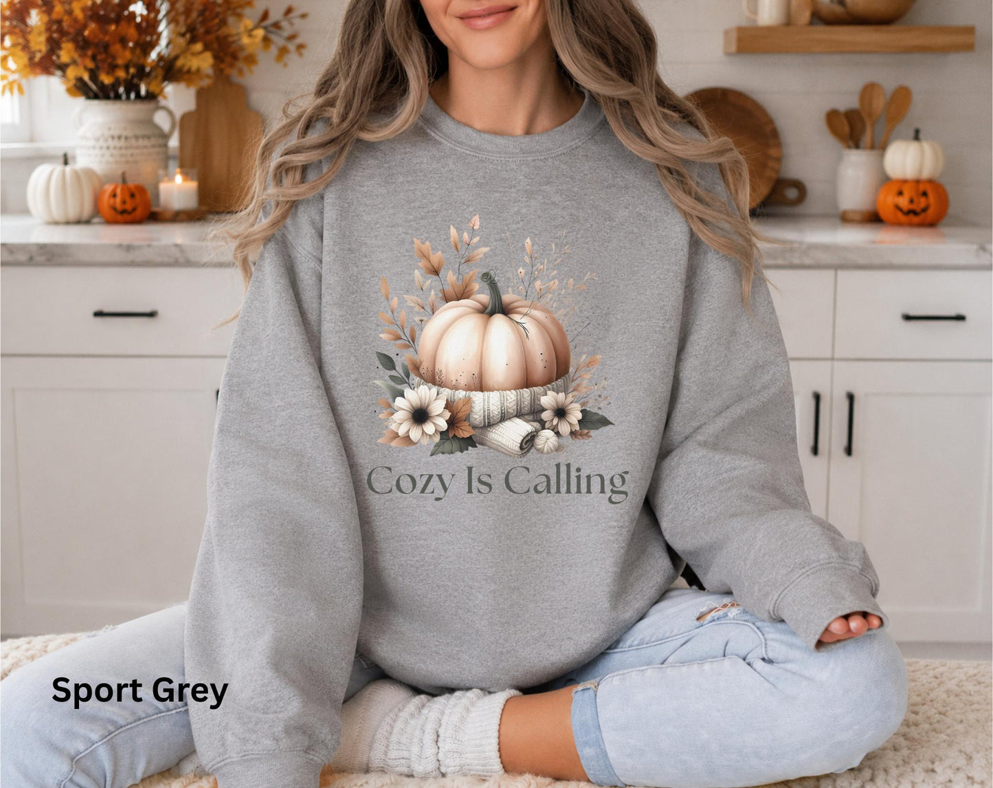 Fall Pumpkin Crewneck, Cozy Is Calling Sweatshirt, Cozy Autumn Sweatshirt, Pumpkin Patch Sweatshirt, Cute Fall Graphic Crew, Gift for Her