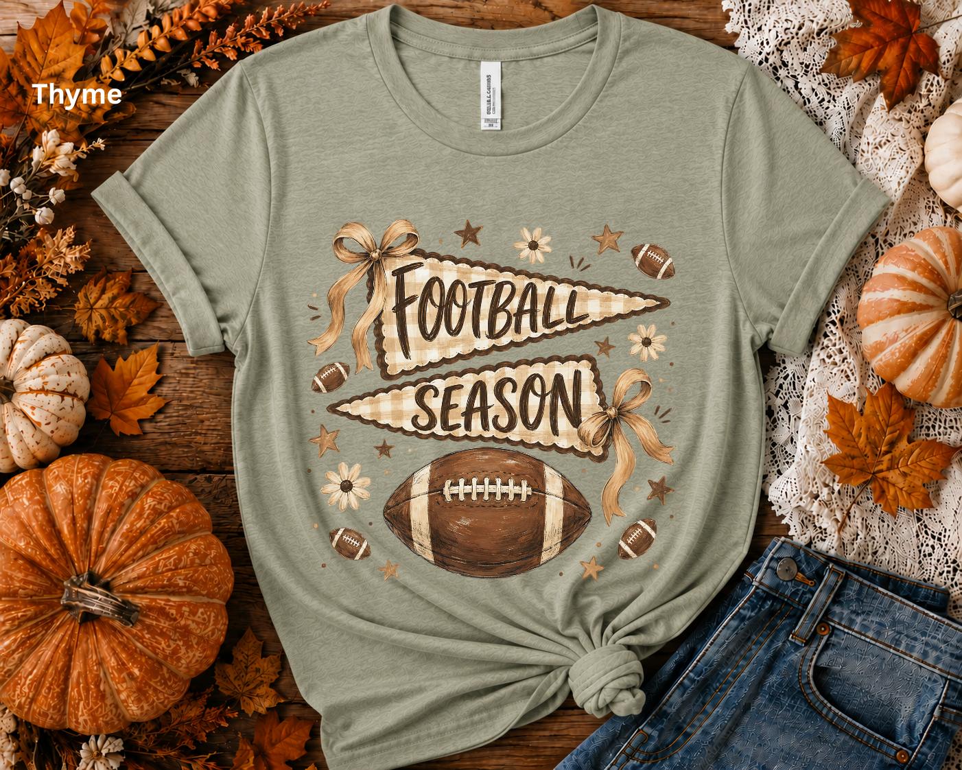 Football Season Shirt, Vintage Football Tee, Fall Football Shirt, Game Day T-Shirt, Team Tailgate Shirt for Women, Football Mom Fall Tee