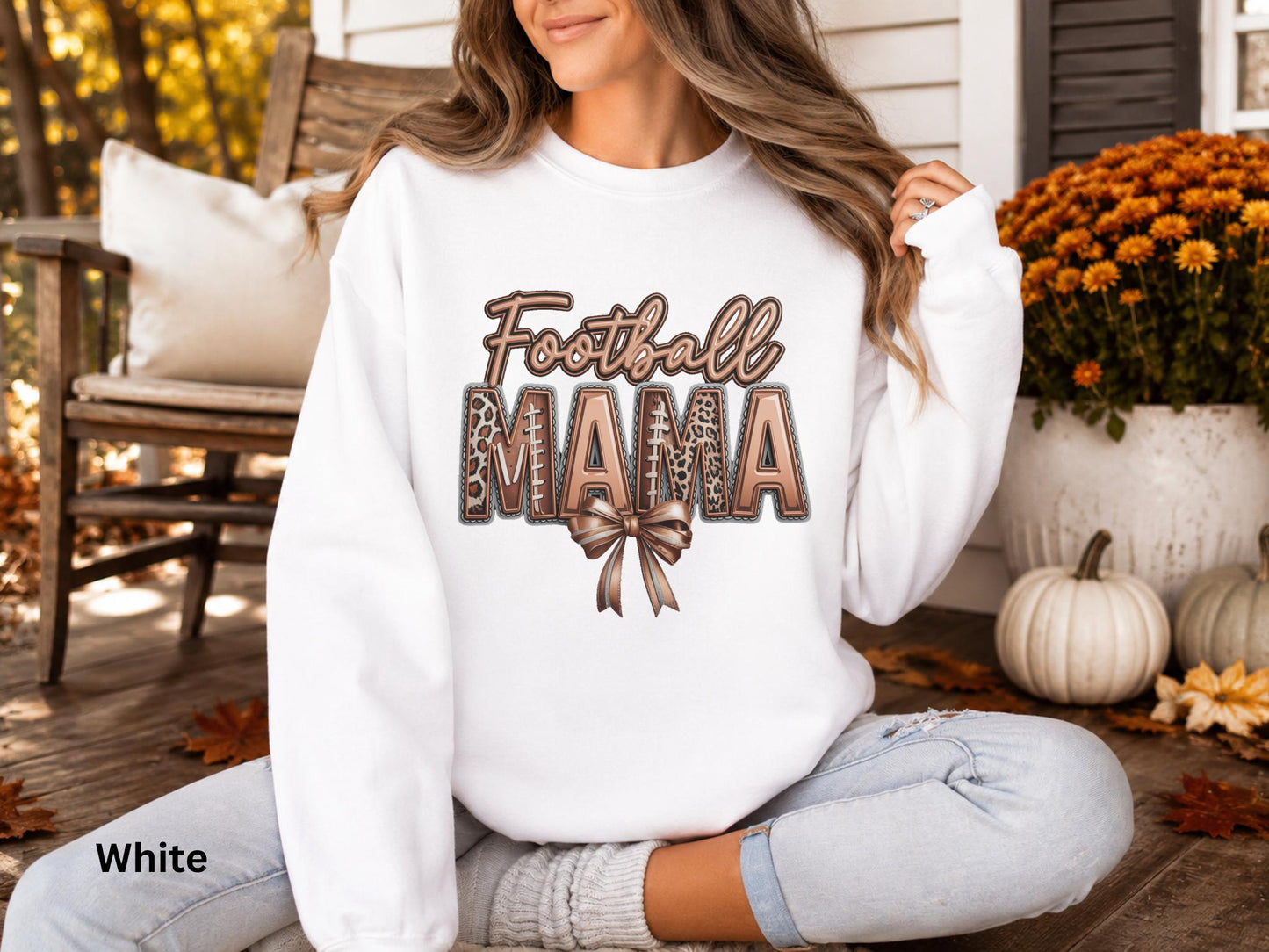 Football Mama Sweatshirt, Football Mom Crewneck, Leopard Football Sweatshirt, Game Day Crewneck, Sports Mom Sweatshirt, Football Season Gift