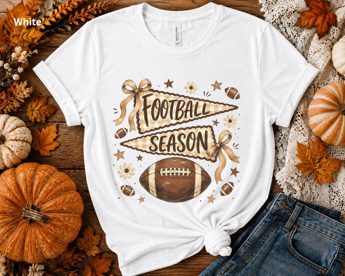 Football Season Shirt, Vintage Football Tee, Fall Football Shirt, Game Day T-Shirt, Team Tailgate Shirt for Women, Football Mom Fall Tee