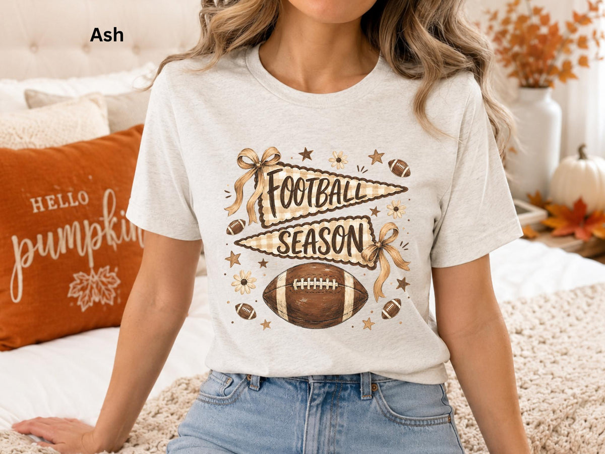 Football Season Shirt, Vintage Football Tee, Fall Football Shirt, Game Day T-Shirt, Team Tailgate Shirt for Women, Football Mom Fall Tee