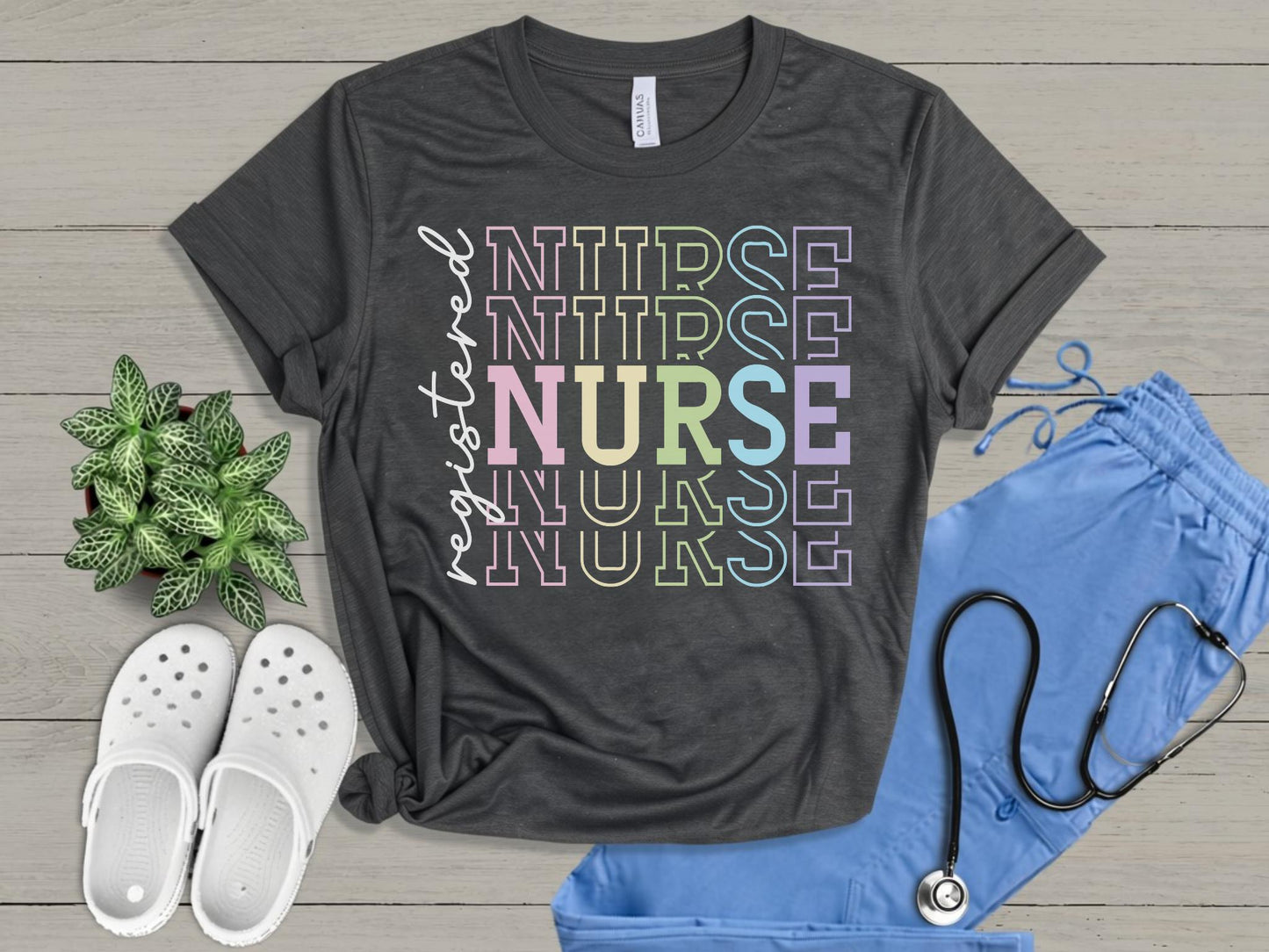 Colorful Registered Nurse Tee