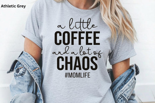 Coffee Chaos Mom Life Graphic Tee