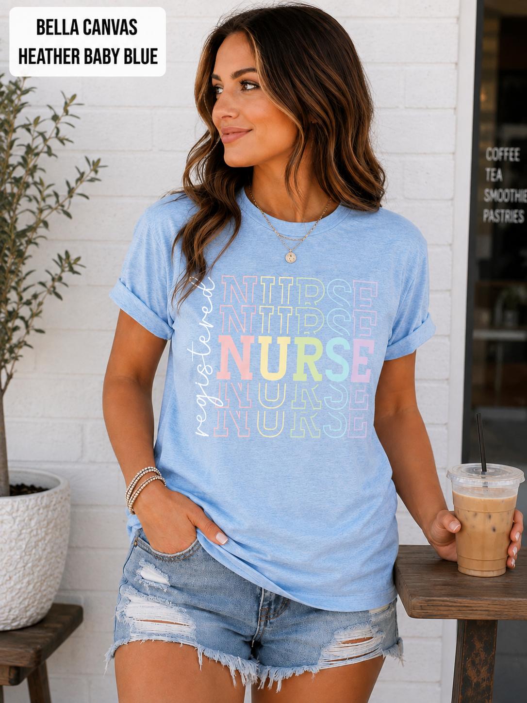 Colorful Registered Nurse Tee