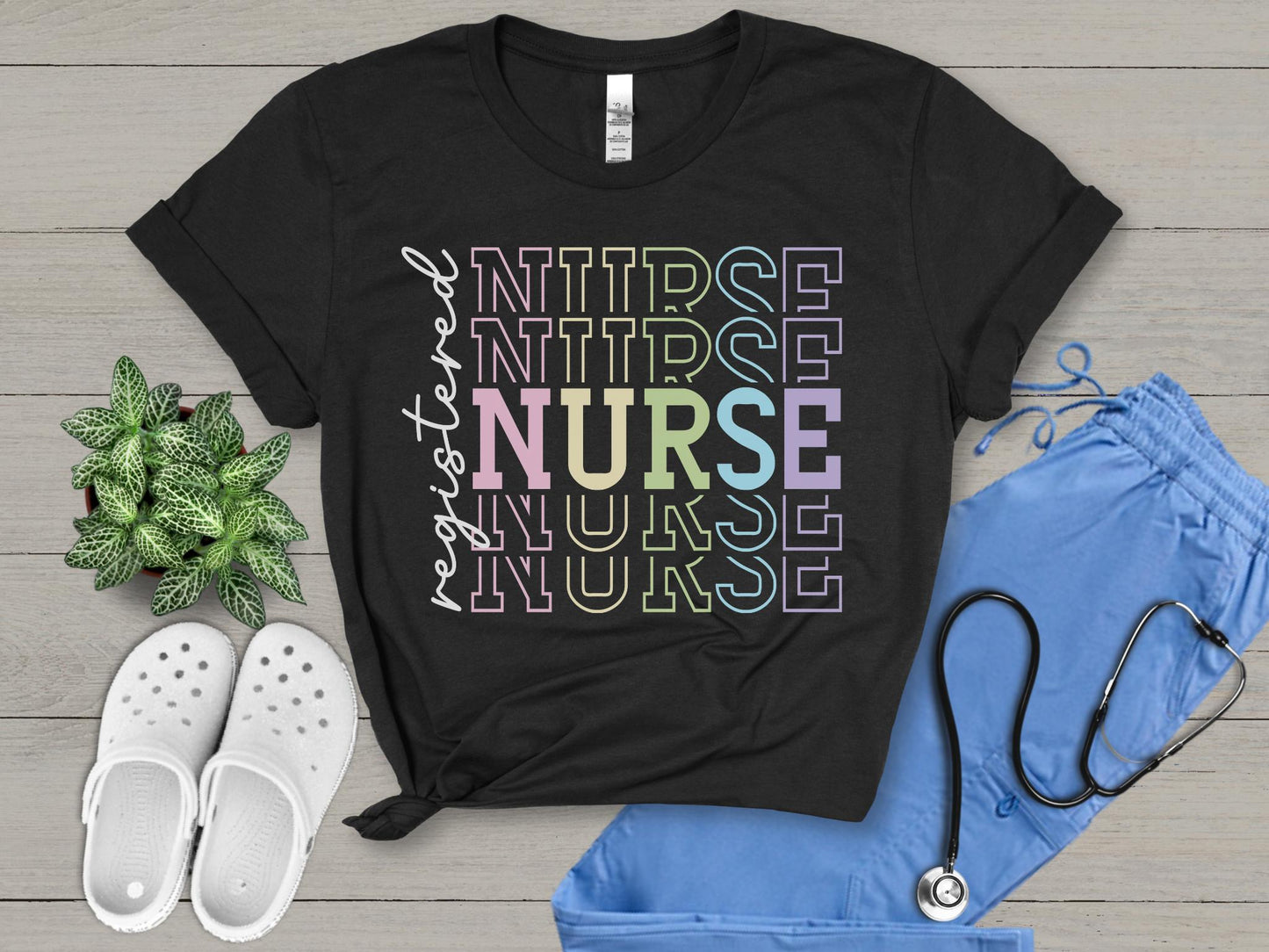 Colorful Registered Nurse Tee