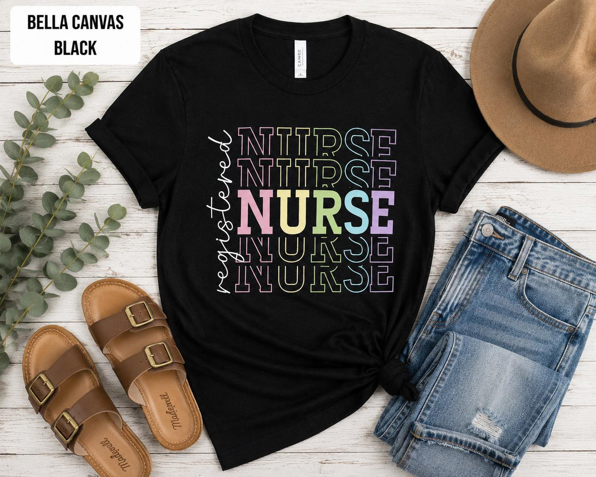 Colorful Registered Nurse Tee