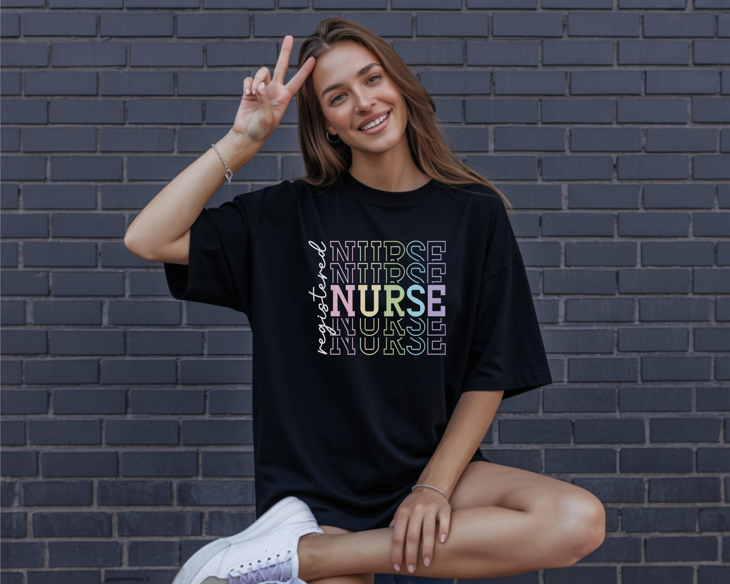 Colorful Registered Nurse Tee