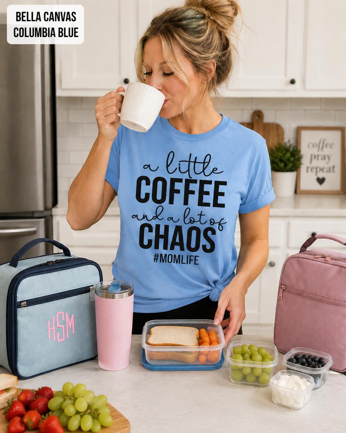 Coffee Chaos Mom Life Graphic Tee