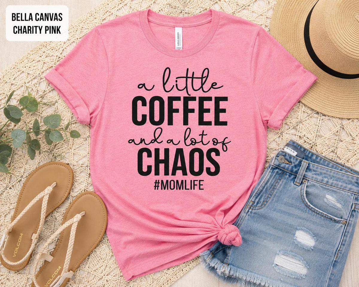 Coffee Chaos Mom Life Graphic Tee
