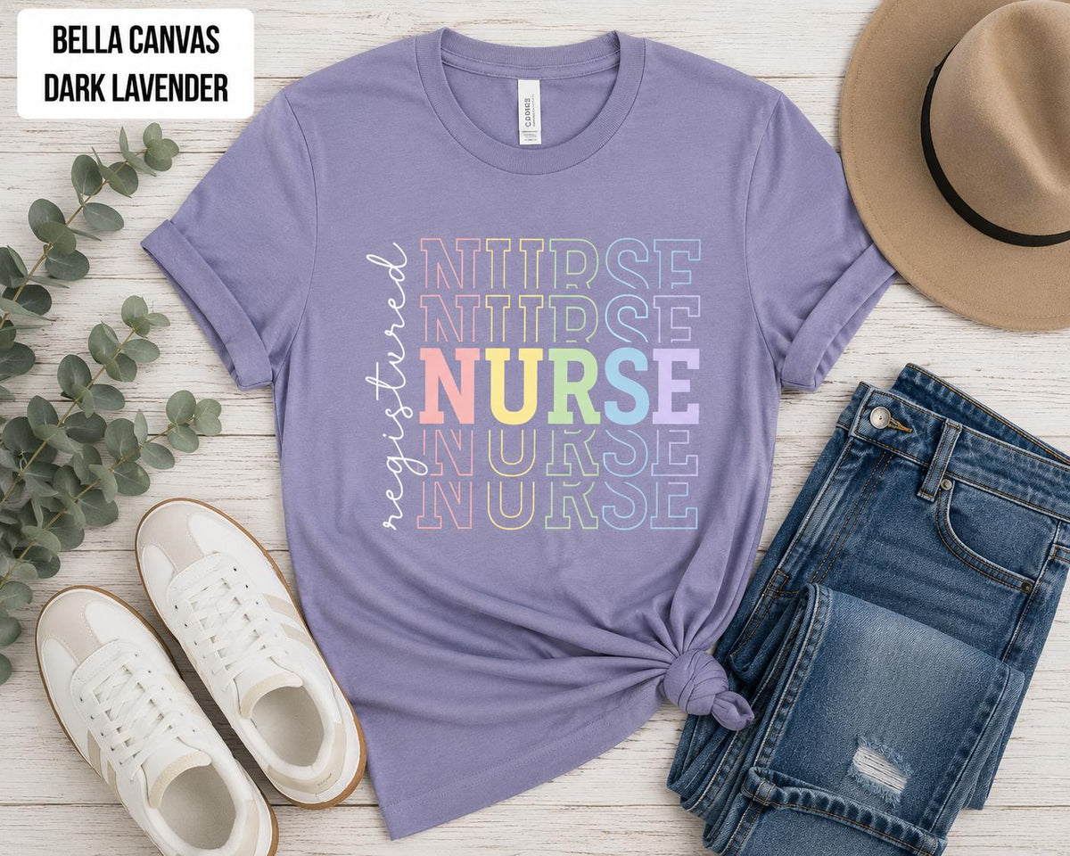 Colorful Registered Nurse Tee