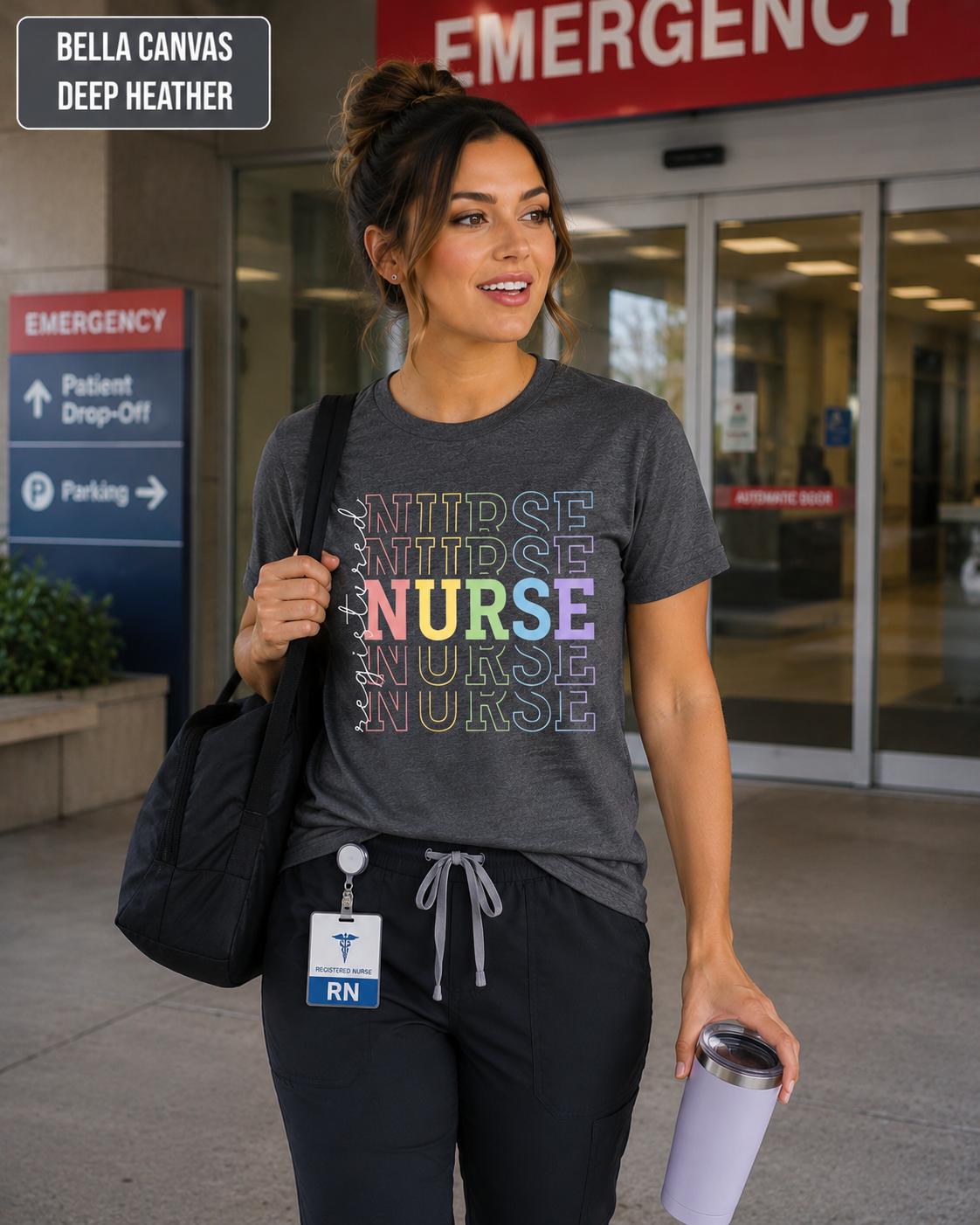 Colorful Registered Nurse Tee