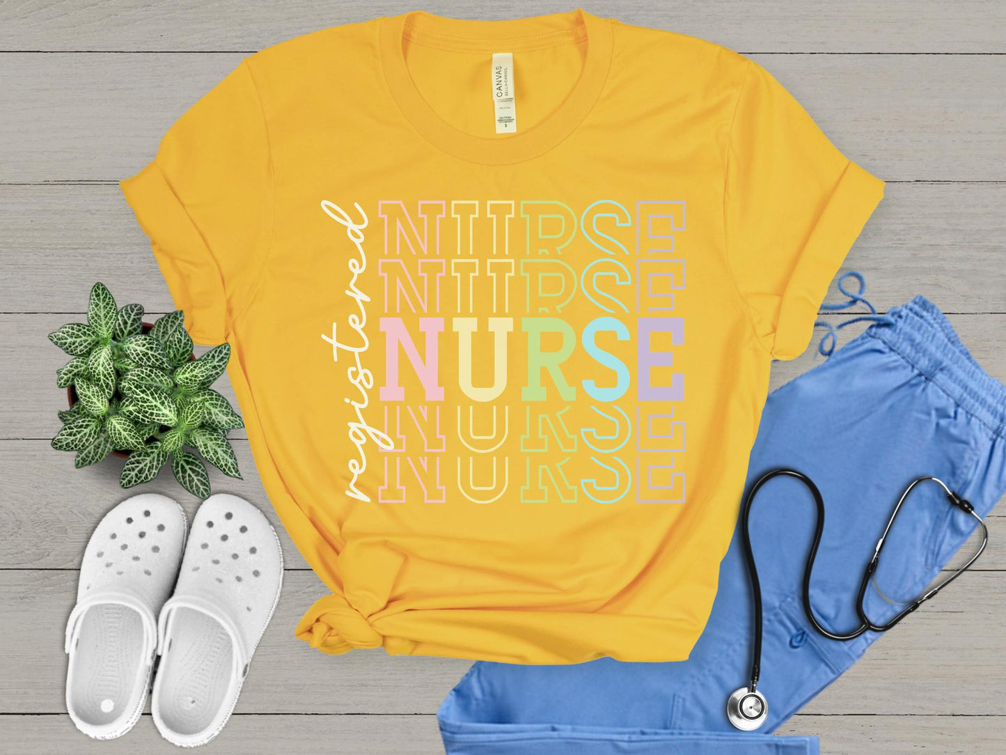 Colorful Registered Nurse Tee