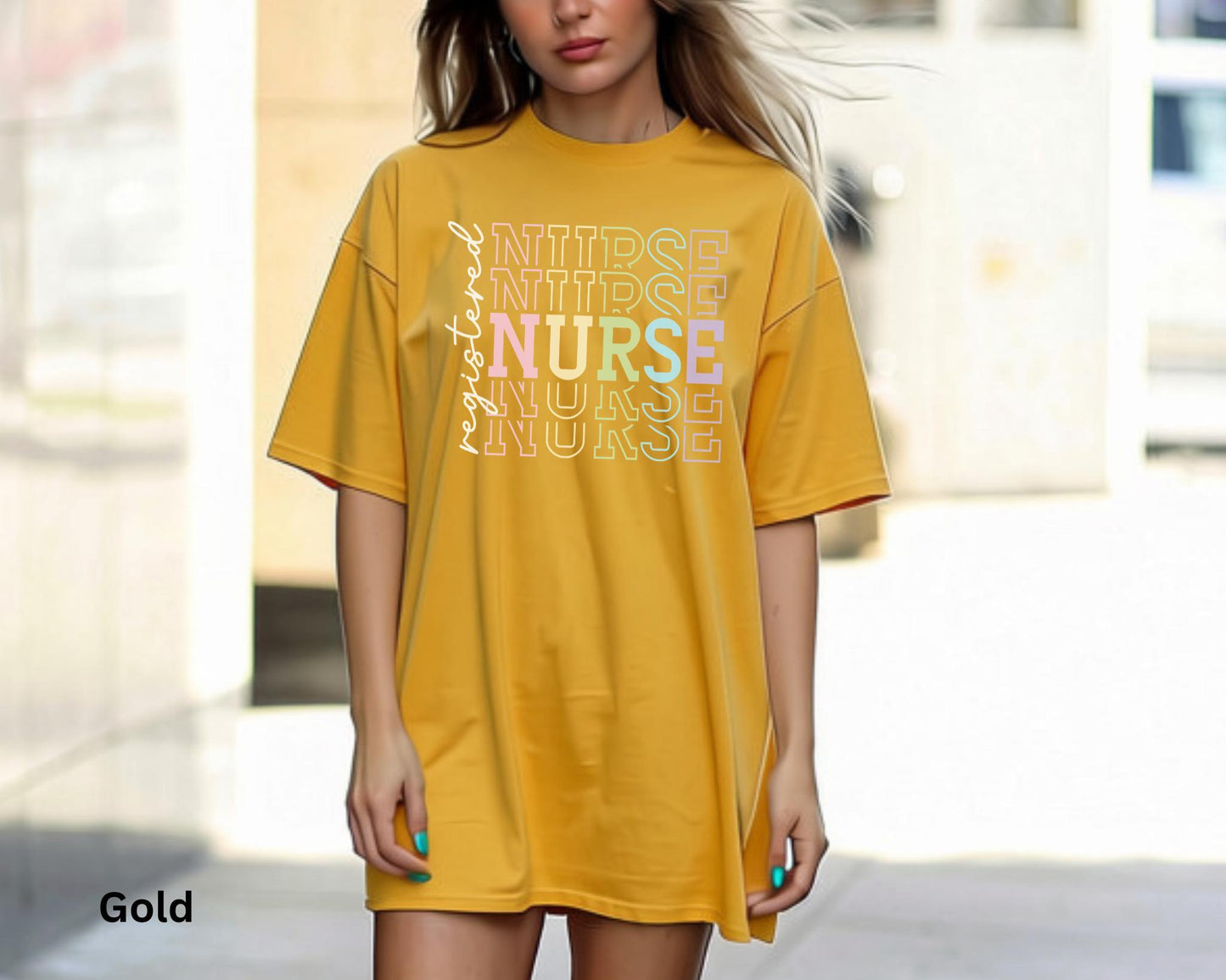 Colorful Registered Nurse Tee