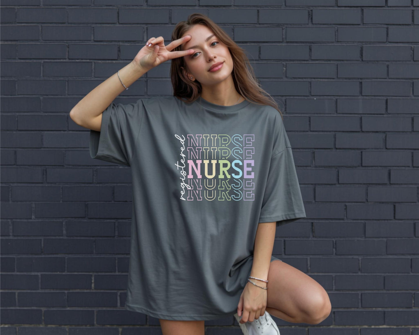 Colorful Registered Nurse Tee