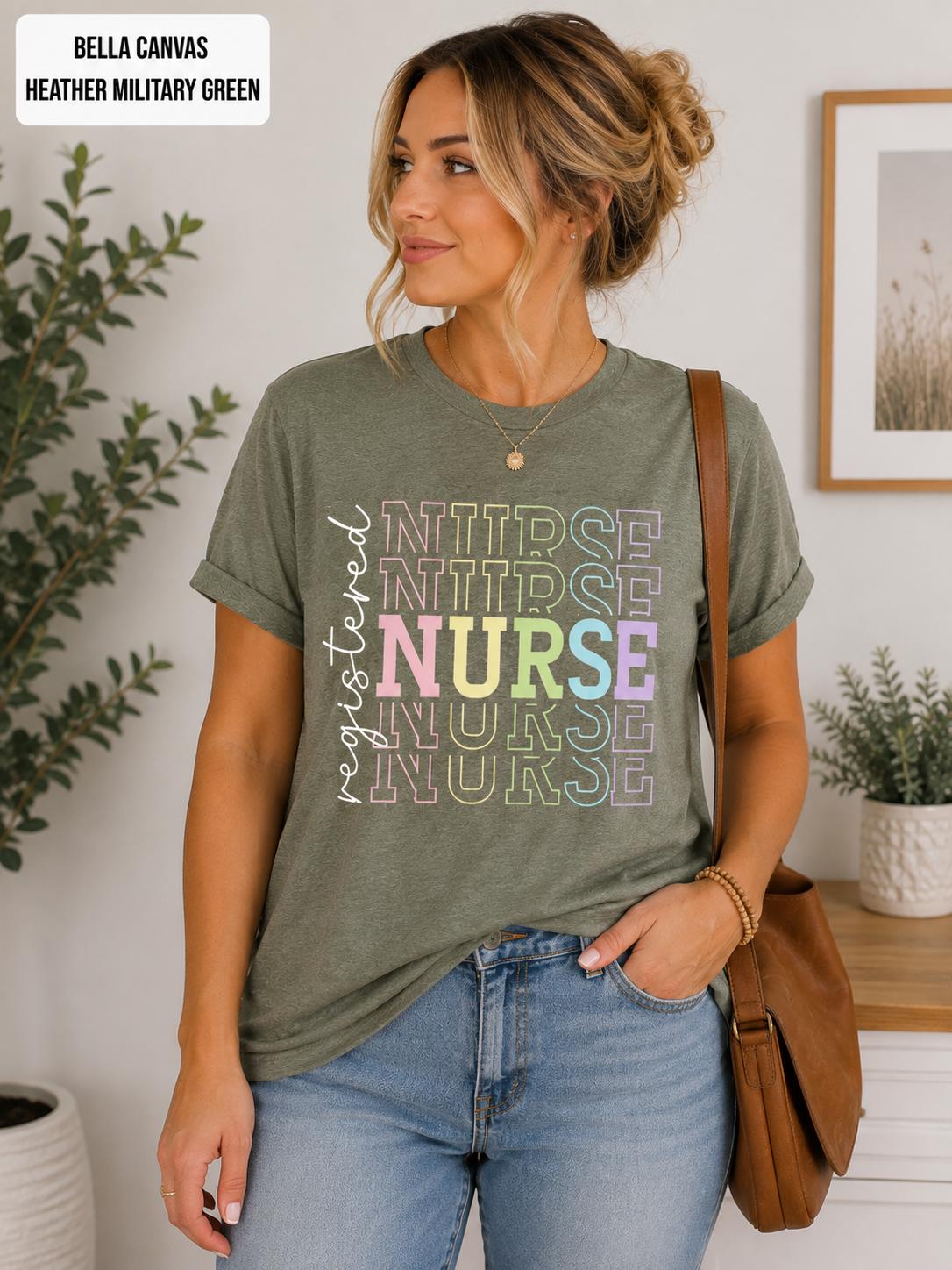 Colorful Registered Nurse Tee