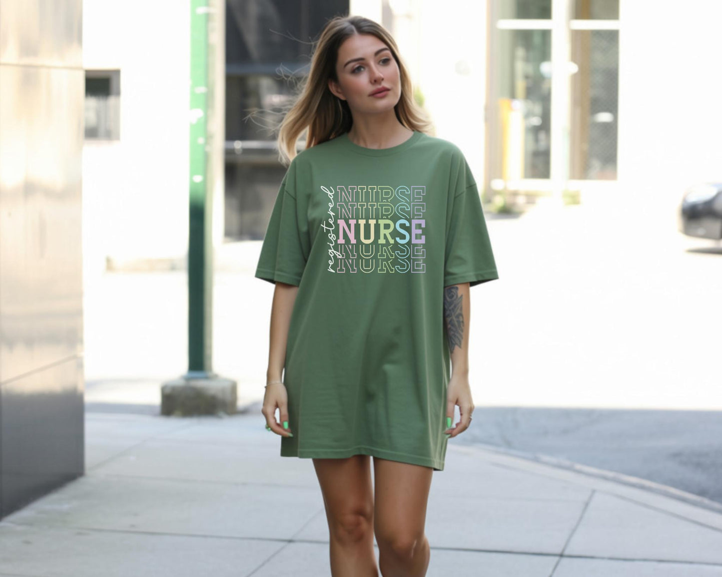 Colorful Registered Nurse Tee