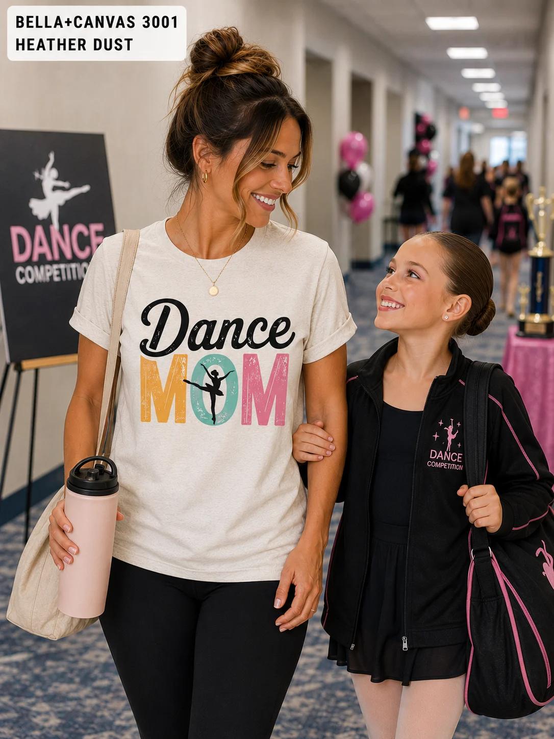 Dance Mom Shirt, Vintage Lettering, Ballet Dancer Graphic Tee, Competition Weekend Outfit for Mom