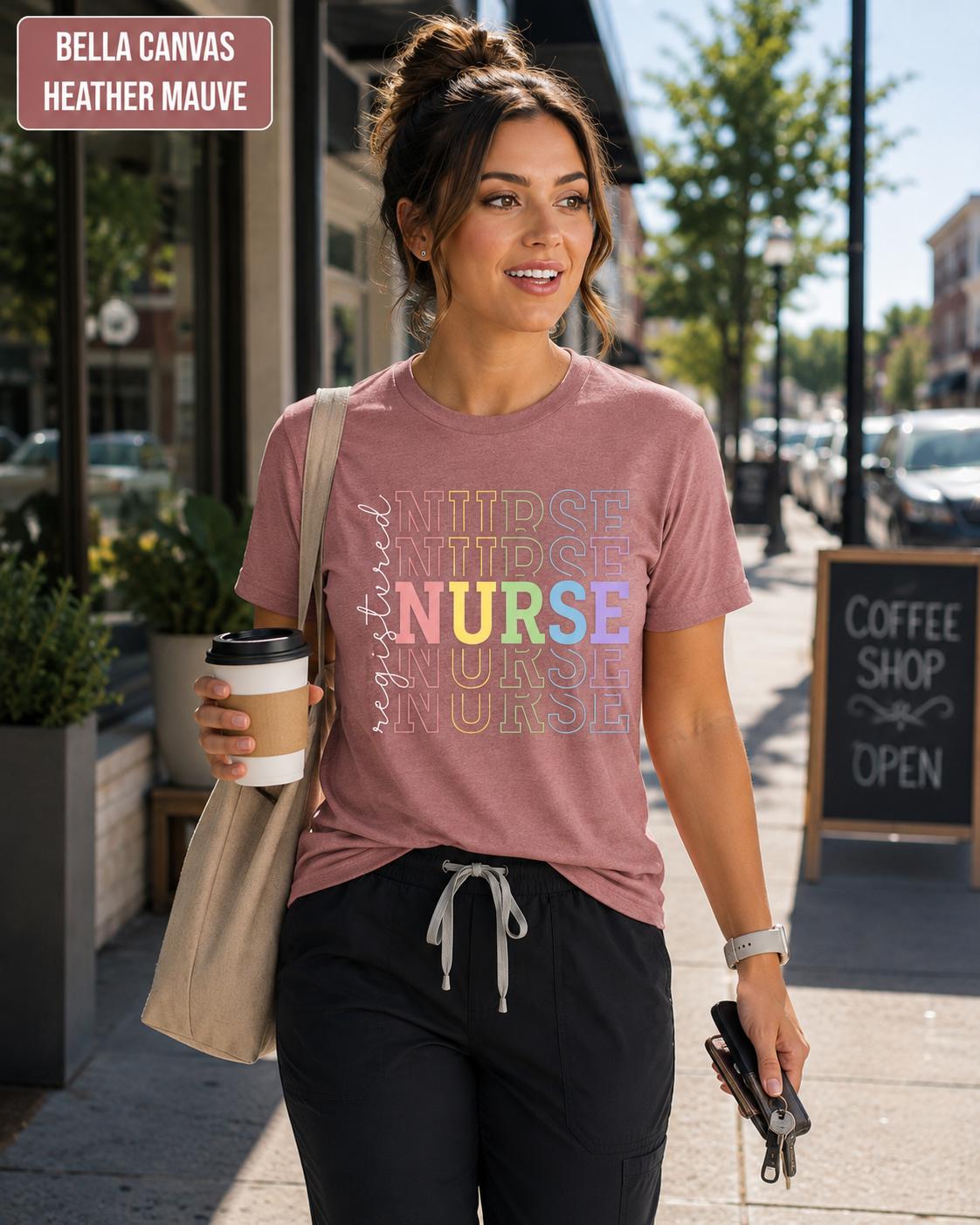 Colorful Registered Nurse Tee