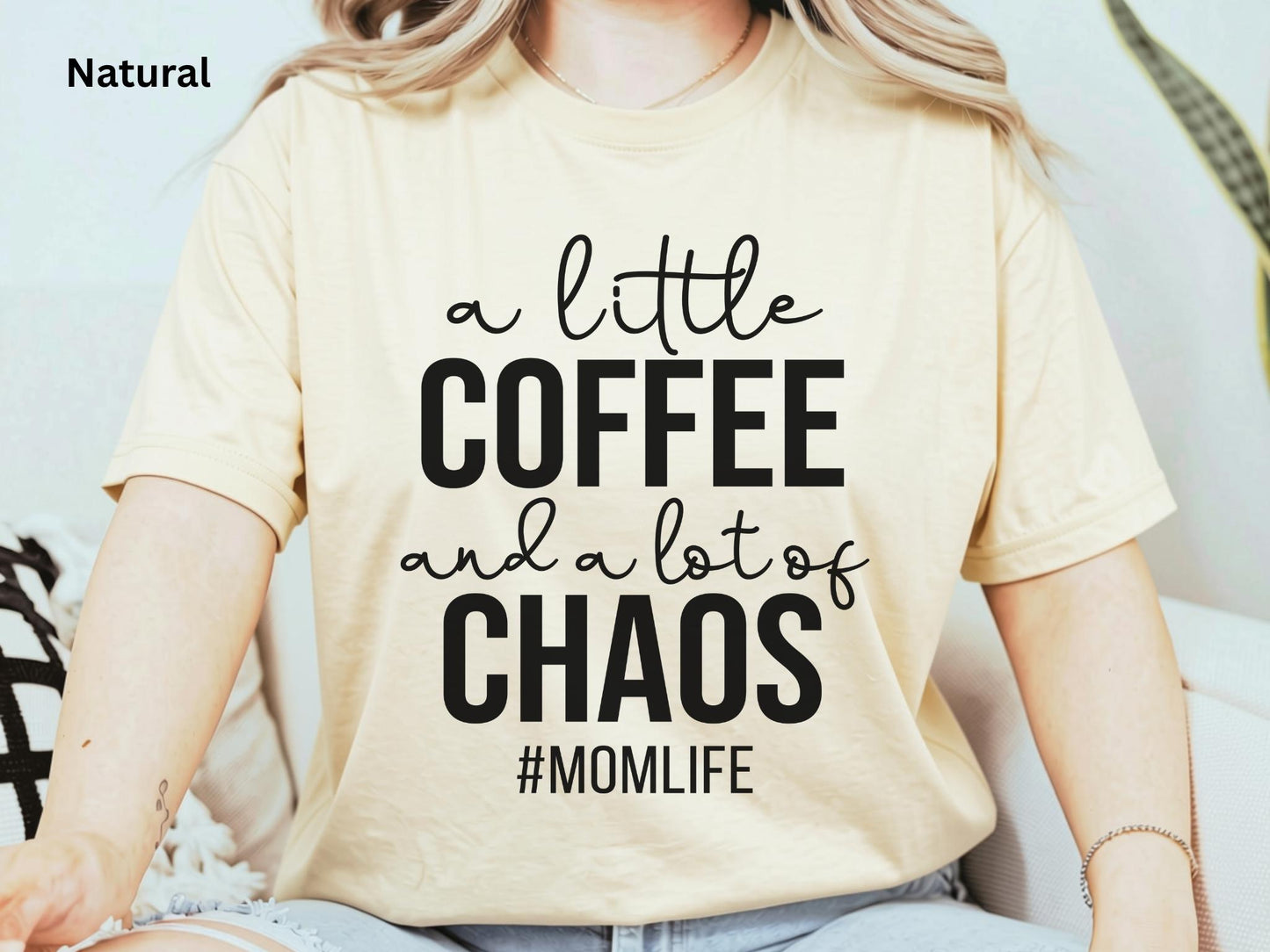 Coffee Chaos Mom Life Graphic Tee