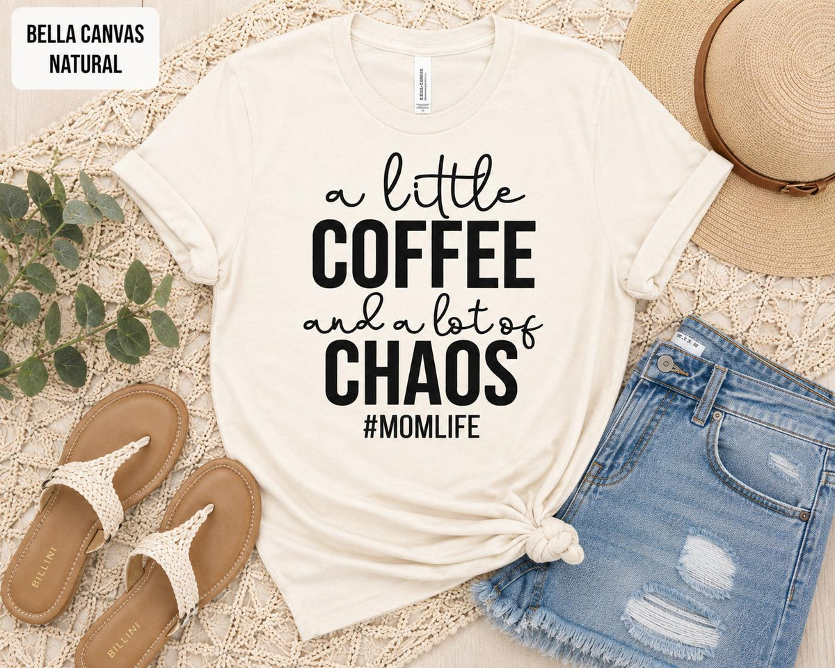 Coffee Chaos Mom Life Graphic Tee