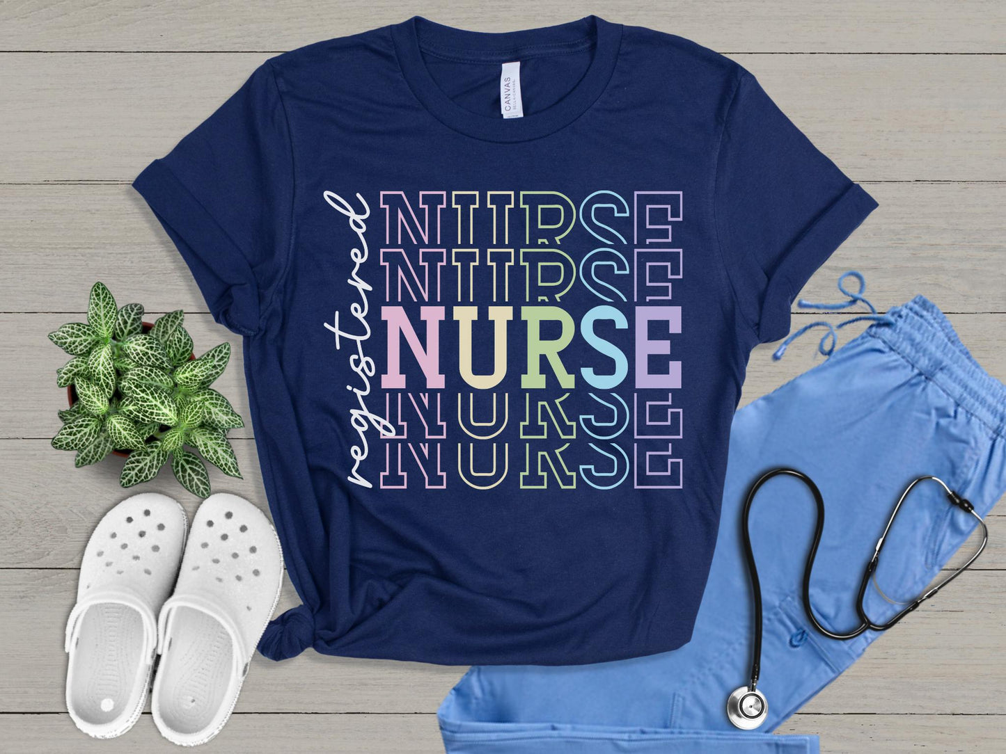 Colorful Registered Nurse Tee