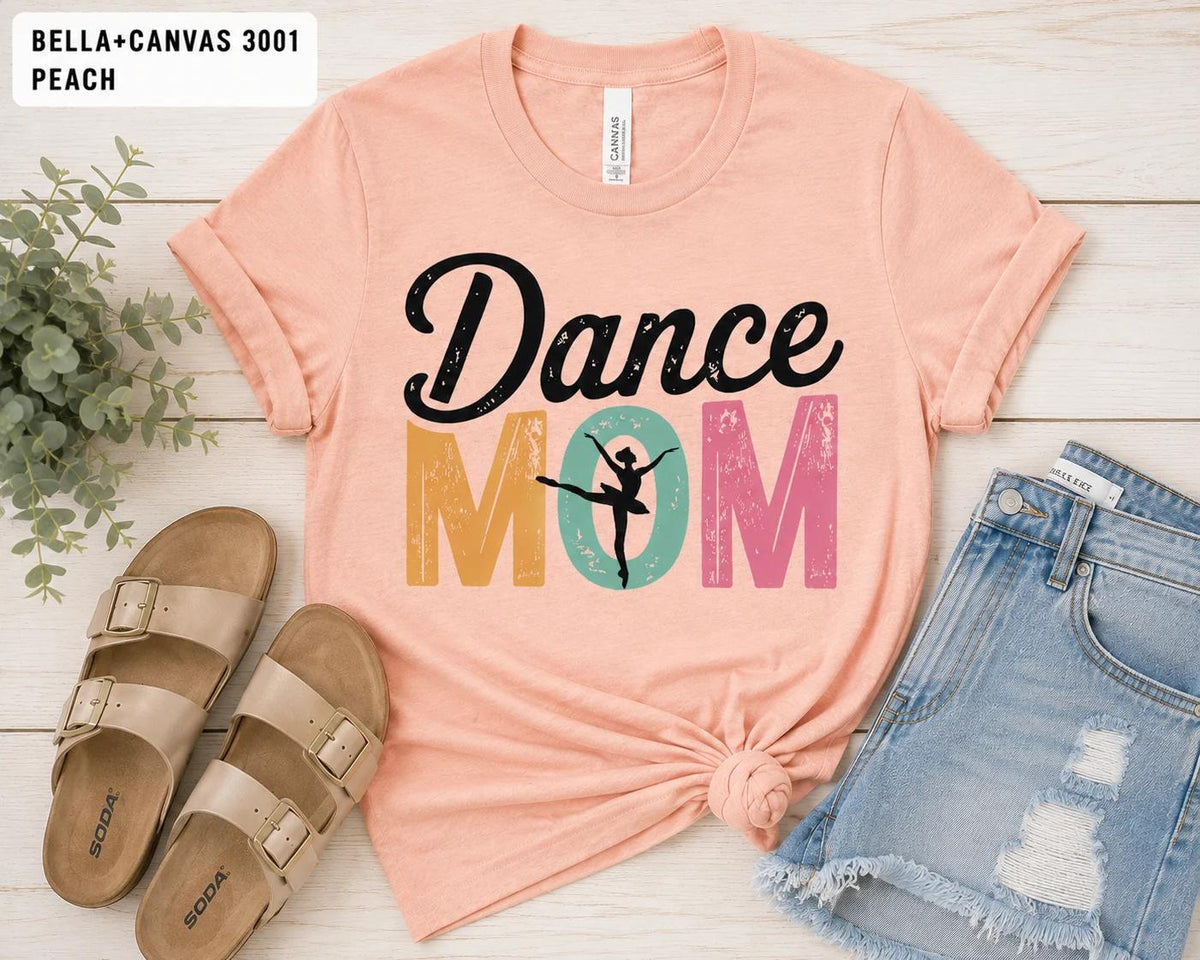 Dance Mom Shirt, Vintage Lettering, Ballet Dancer Graphic Tee, Competition Weekend Outfit for Mom