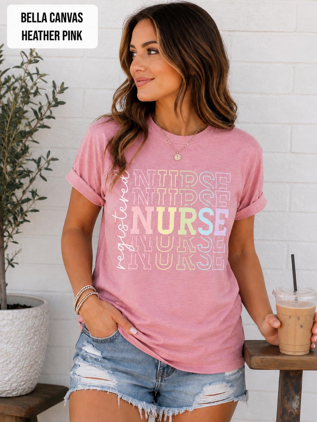 Colorful Registered Nurse Tee