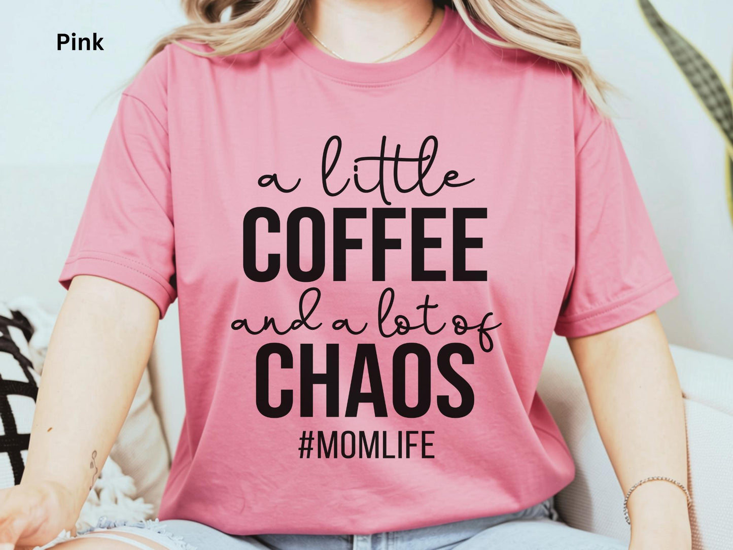 Coffee Chaos Mom Life Graphic Tee