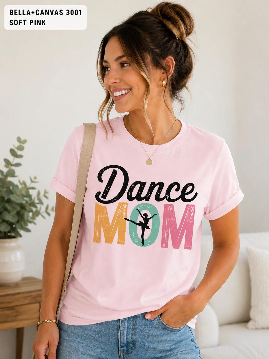 Dance Mom Shirt, Vintage Lettering, Ballet Dancer Graphic Tee, Competition Weekend Outfit for Mom