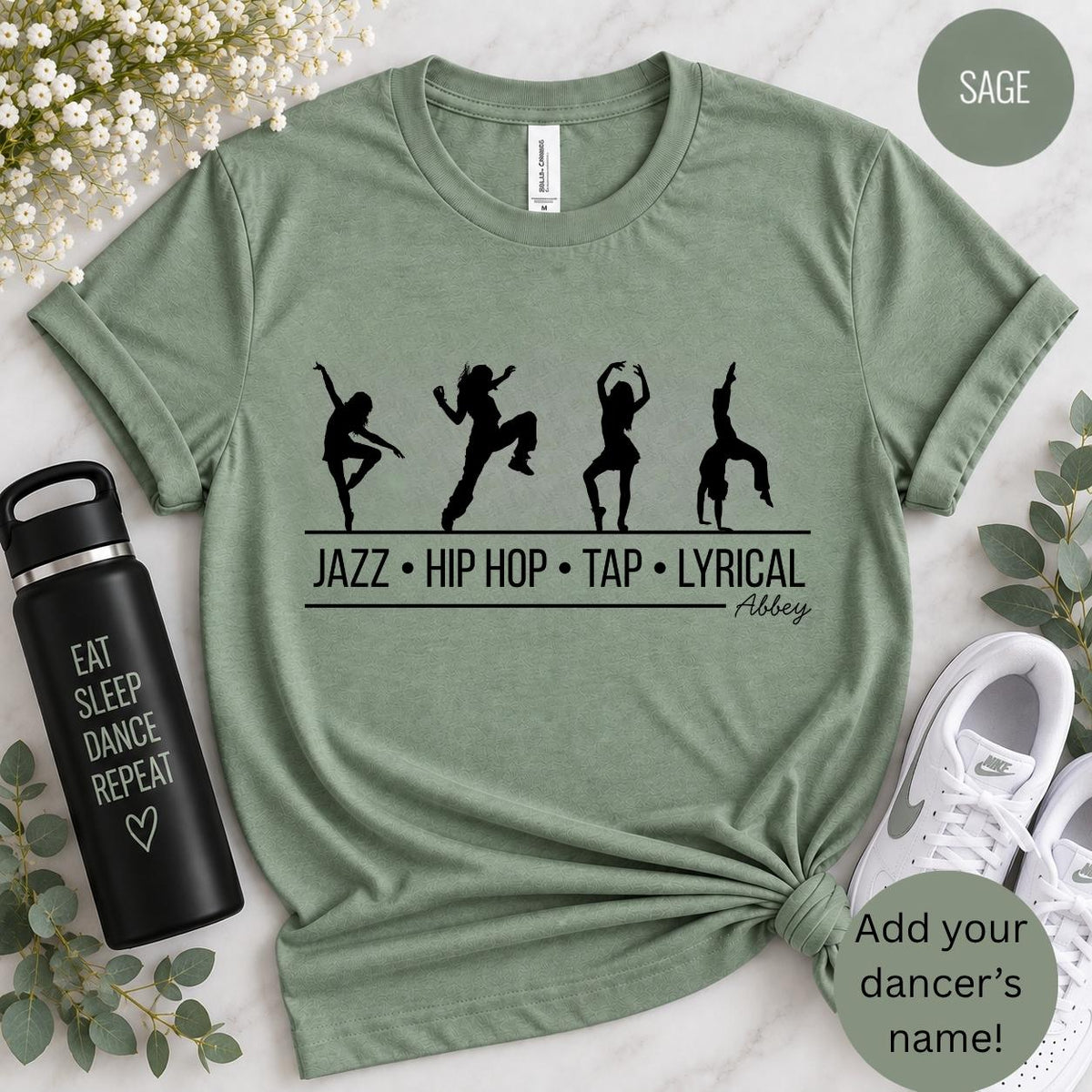 Personalized Dance Shirt or Sweatshirt, Dancer Gift, Jazz Hip Hop Tap Lyrical Shirt, Dance Tee, Youth Adult Dance Shirt
