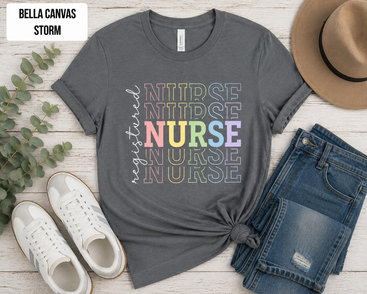 Colorful Registered Nurse Tee