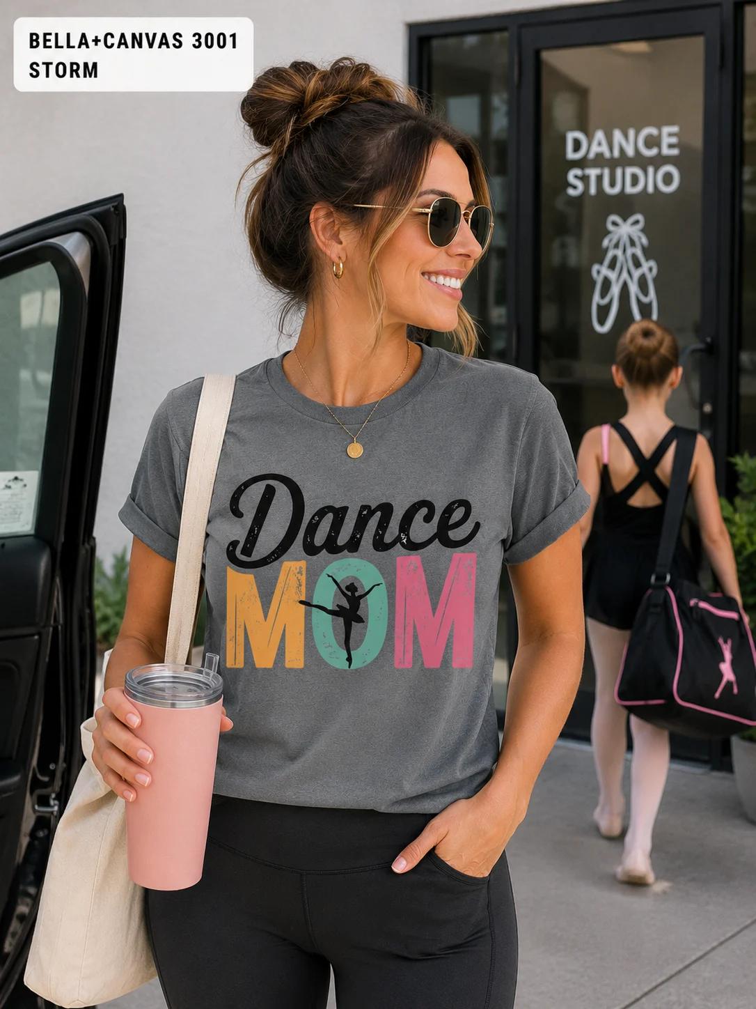 Dance Mom Shirt, Vintage Lettering, Ballet Dancer Graphic Tee, Competition Weekend Outfit for Mom