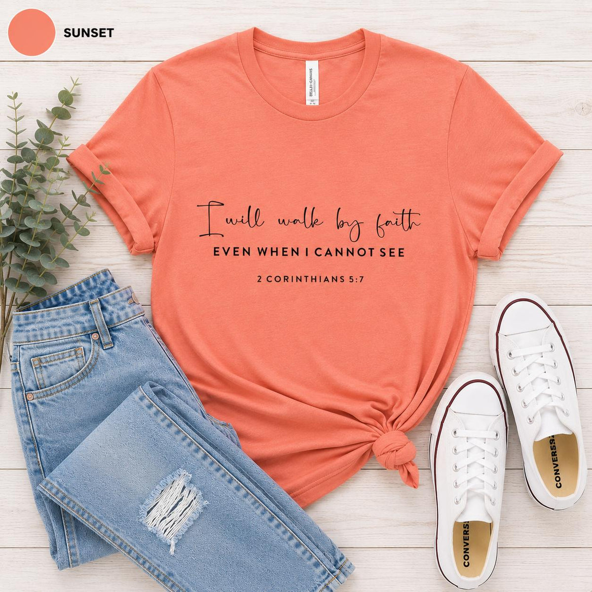 I Will Walk By Faith 2 Corinthians Tee