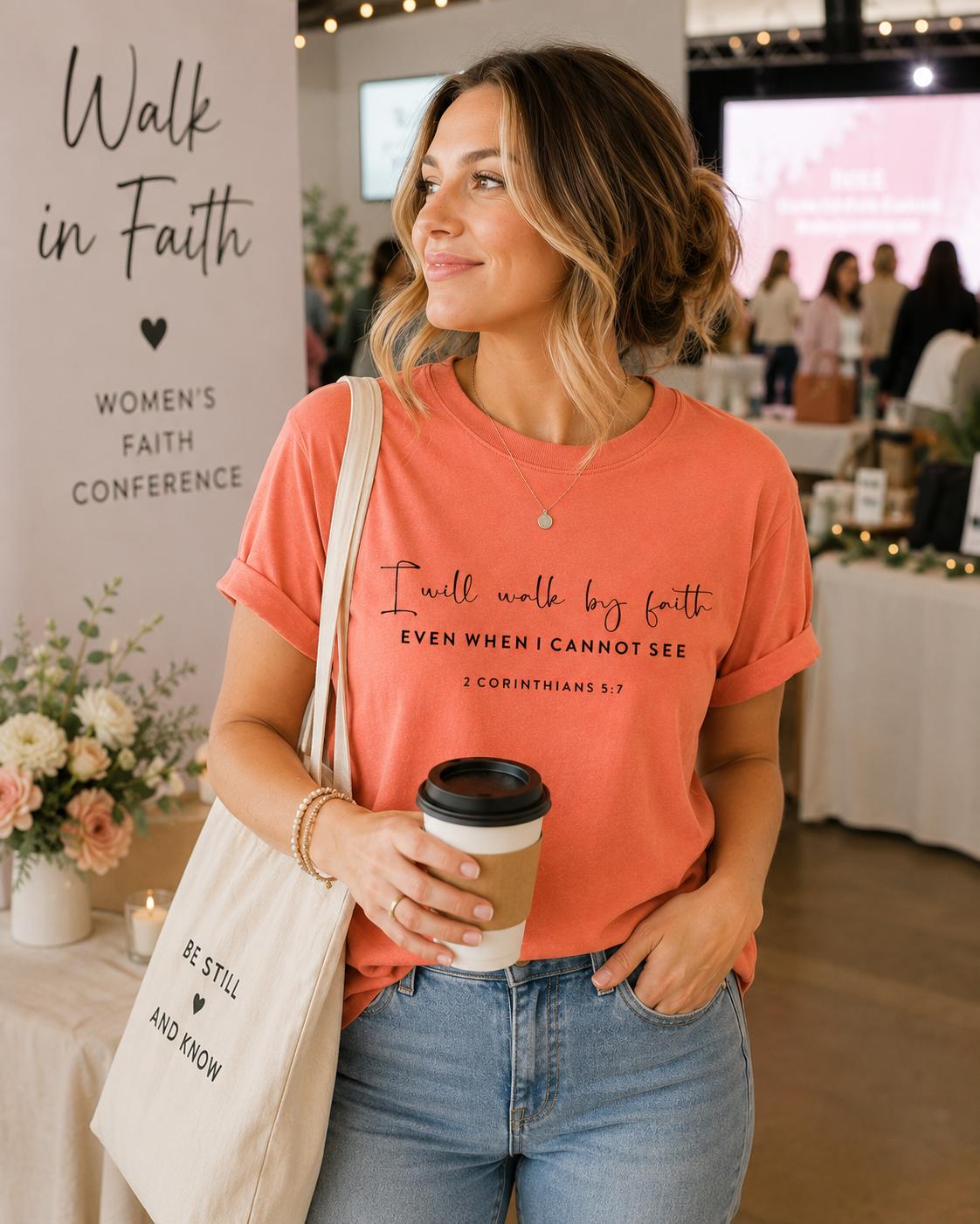 I Will Walk By Faith 2 Corinthians Tee
