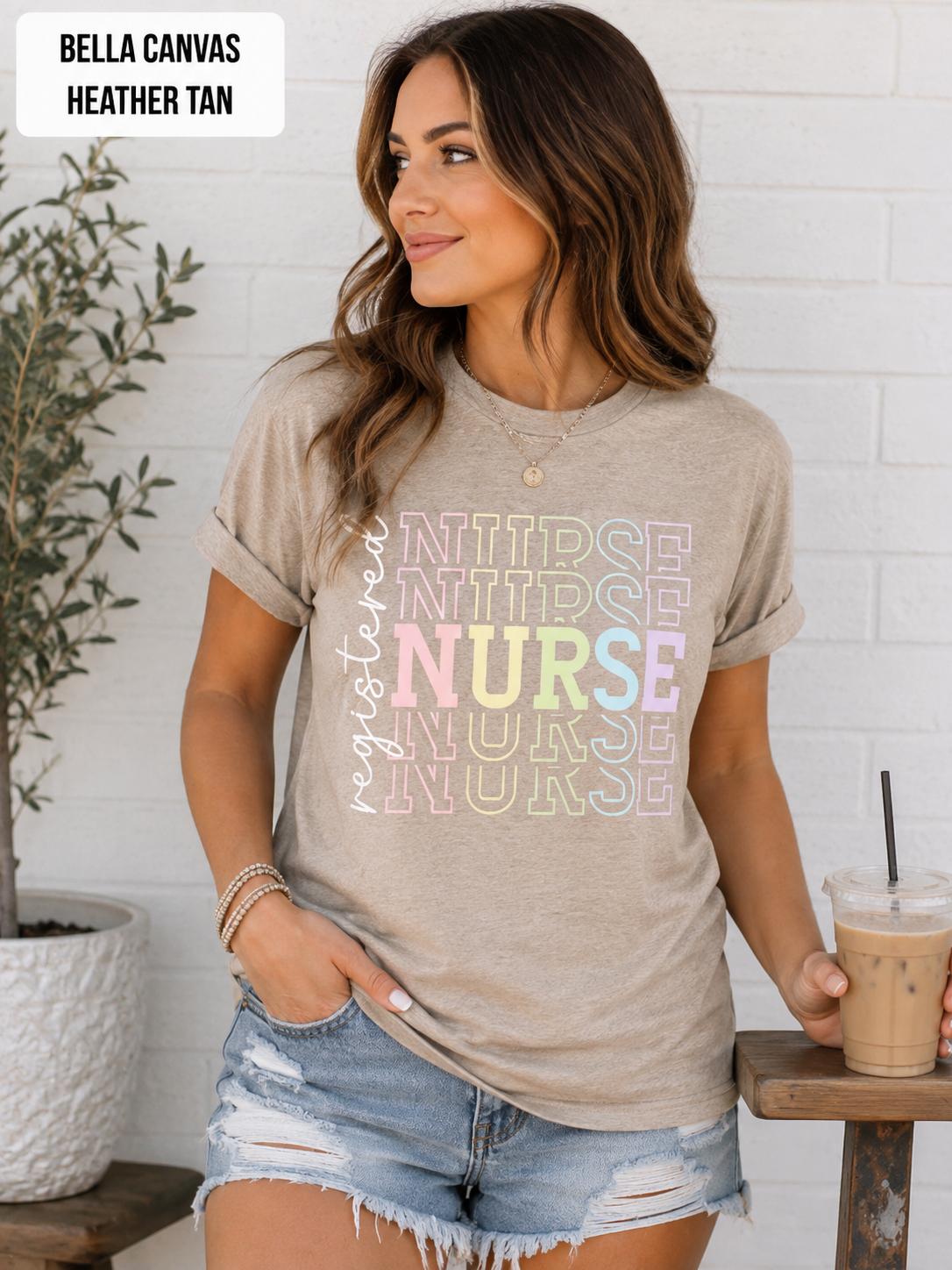 Colorful Registered Nurse Tee