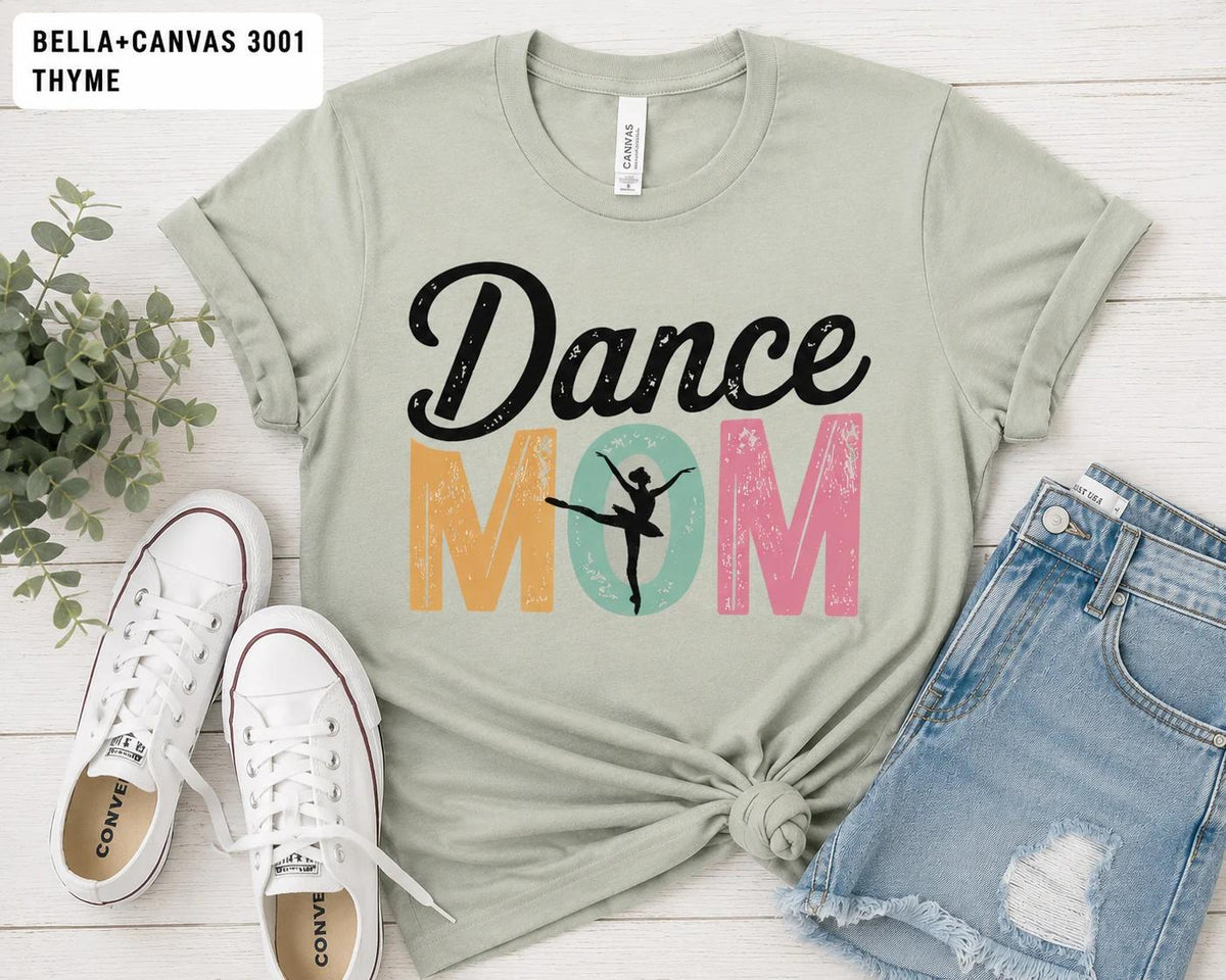 Dance Mom Shirt, Vintage Lettering, Ballet Dancer Graphic Tee, Competition Weekend Outfit for Mom