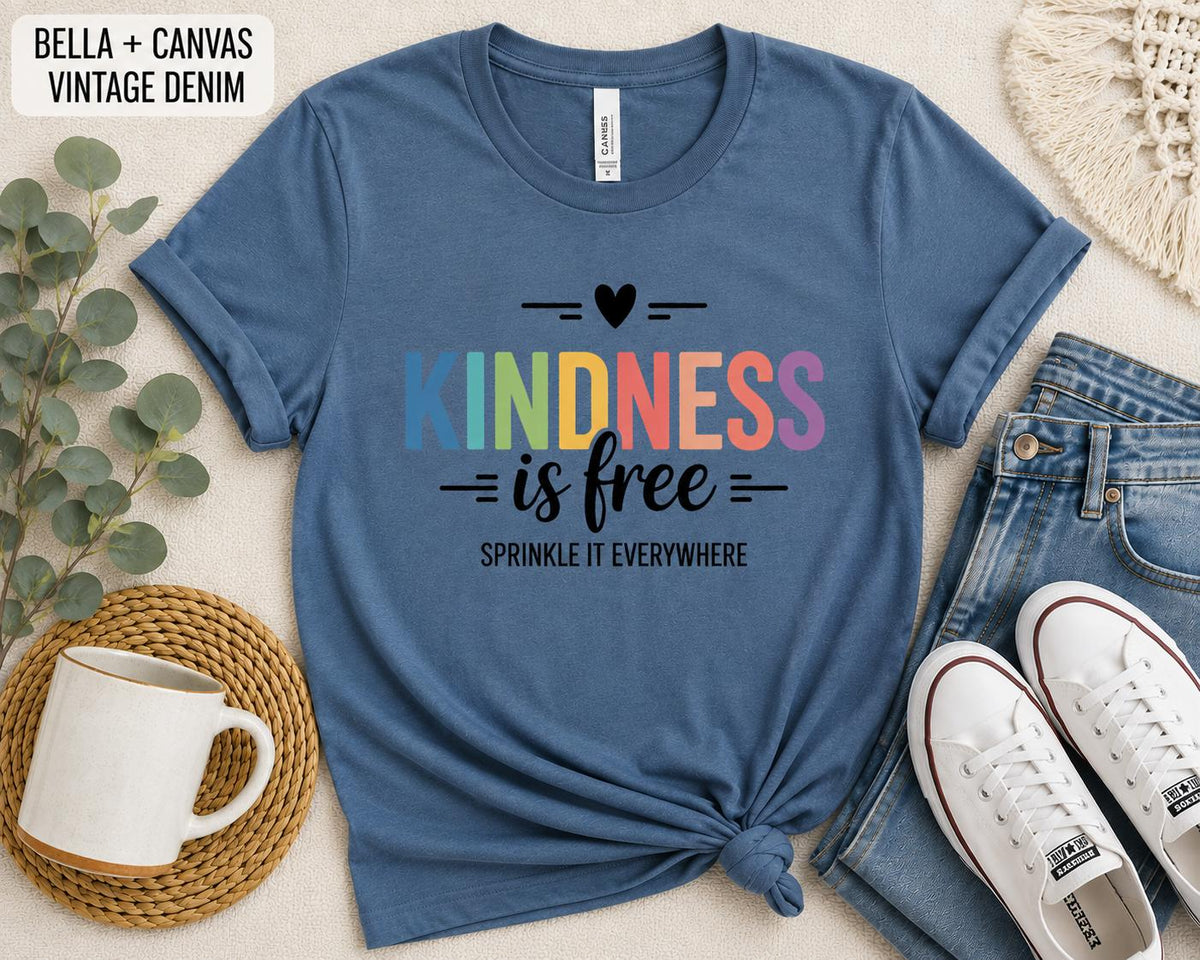 Kindness Is Free Shirt, Teacher Kindness Tee, Back to School Tee