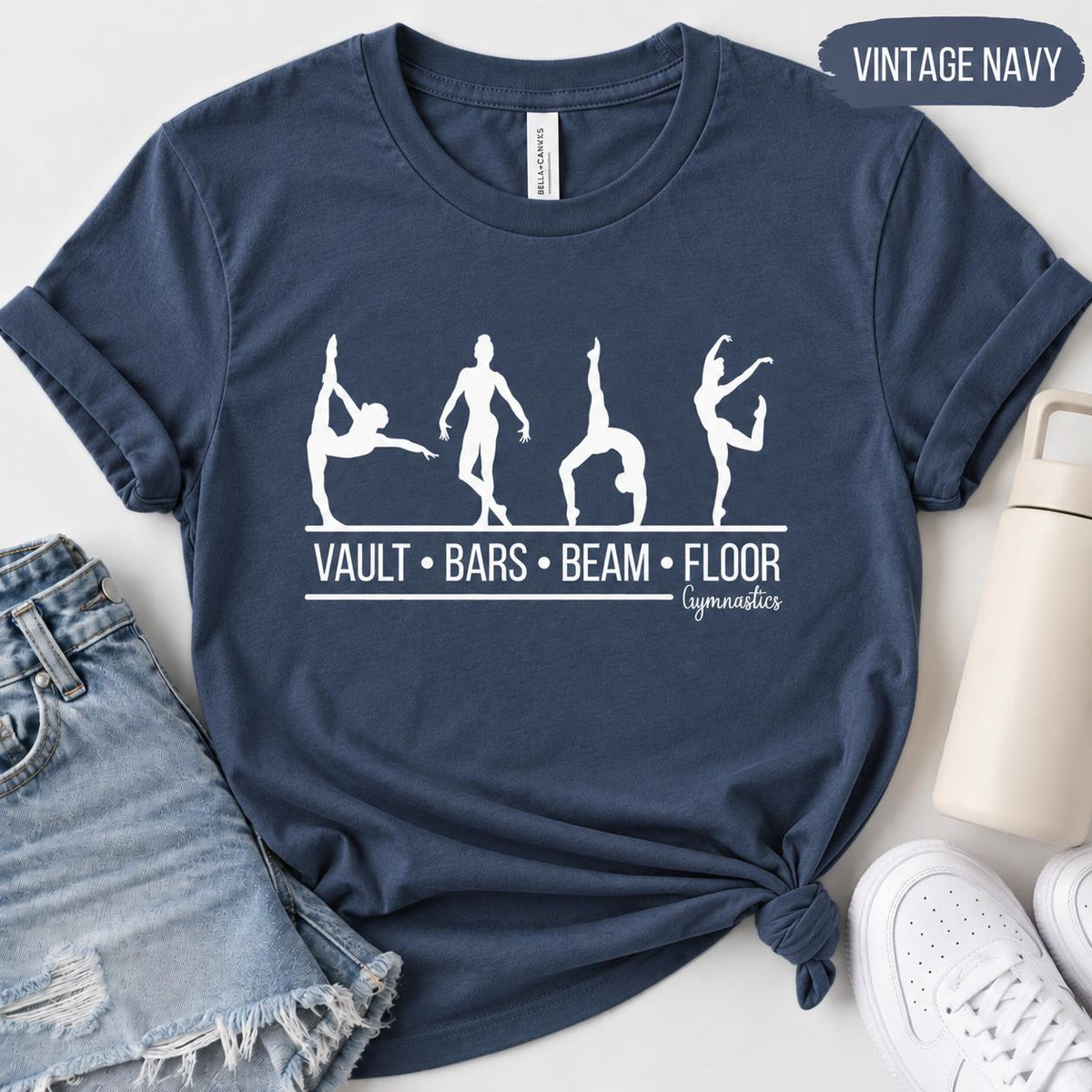 Personalized Gymnast Shirt or Sweatshirt, Gymnast Tee, Vault Bars Beam Floor Shirt, Gymnastics Gift, Youth Adult Gymnast Shirt